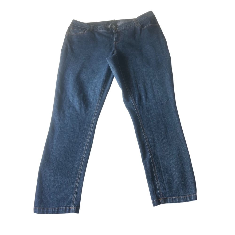 Lane‎ Bryant Jeans Women's Size 18 Blue Denim Straight Leg Casual Pants